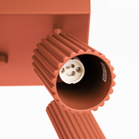 Lámpara de techo KARBON 4 rojo ocre