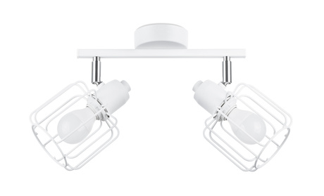 BELUCI 2 plafond blanco + 2x bombilla LED E14 4000K Fría 7,5W 680lm