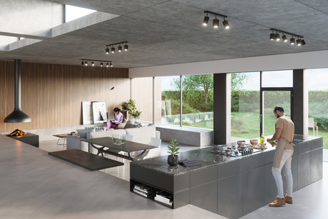 Plafond MERIDA 3 negro + 3x Bombilla LED GU-10 3000K Cálido 7W 620lm