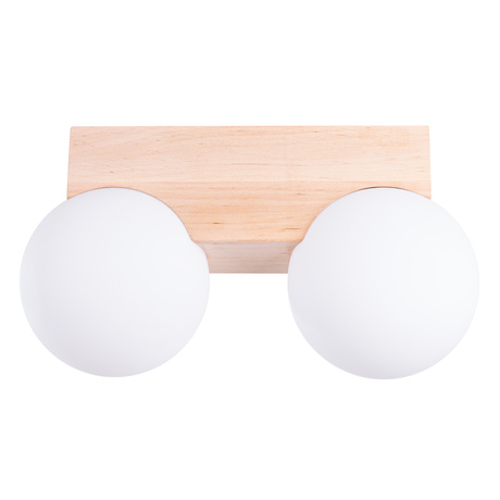 Lámpara de techo BULBO 2 madera natural