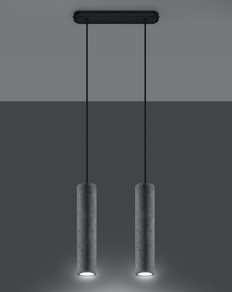 Lámpara colgante LUVO 2 + 2x bombilla LED GU-10 4000K fría 7W 630lm