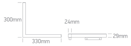 ARTO negro LED 3000K 16W 1280lm