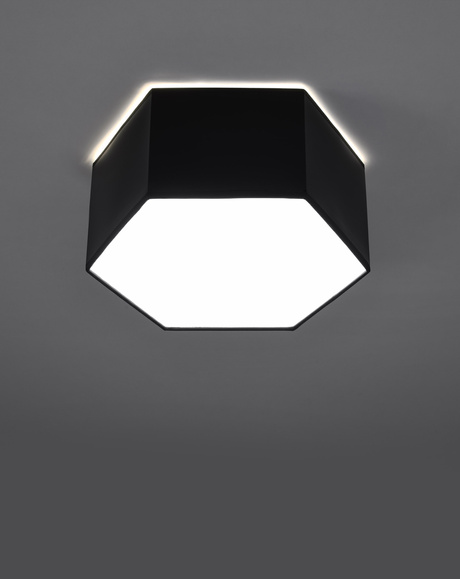 Plafond SUNDE 13 negro + 2x bombilla LED E27 3000K Cálida 7,5W 620lm