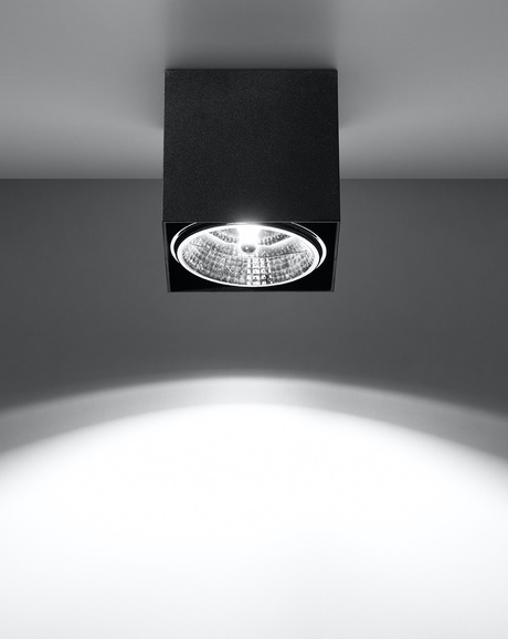 Plafond BLAKE negro + 1x bombilla LED GU10 AR111 4000K FRÍO 10W 850lm