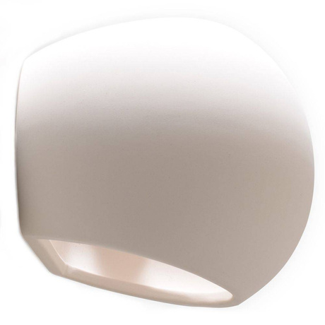 Aplique de cerámica GLOBE blanco + 1x bombilla LED E27 3000K Cálida 7,5W 620lm
