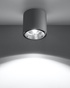 Plafond TIUBE gris + 1x bombilla LED GU10 AR111 3000K Cálida 12W 800lm
