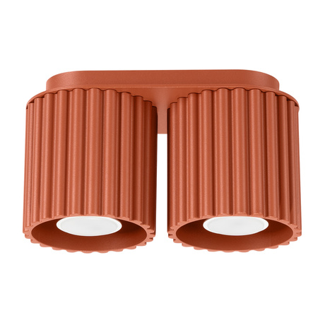 Plafón AURA 2 rojo ocre GU10