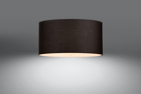 Plafond OTTO 50 negro + 5x Bombilla LED E27 3000K Cálida 7,5W 620lm