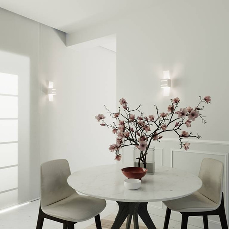 Aplique LORETO blanco + 1x bombilla LED G9 4000K Fría 4,5W 530lm