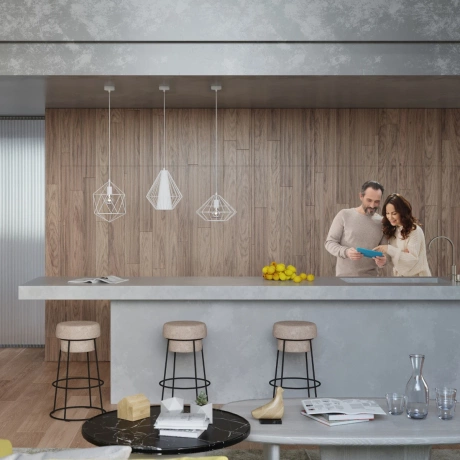 Lámpara colgante DEMI blanca