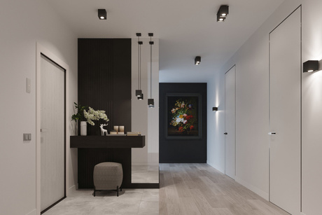 Plafond QUAD 1 negro + 1x bombilla LED GU-10 3000K Cálida 7W 620lm