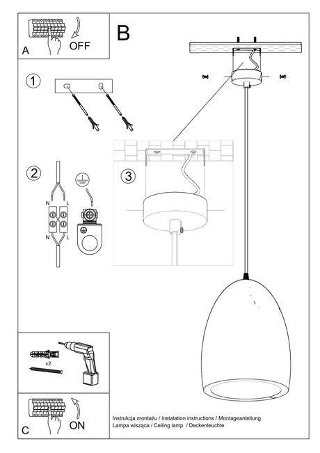 BUKANO lámpara colgante de cerámica blanca+1x bombilla LED E27 3000K Cálida 7.5W 620lm