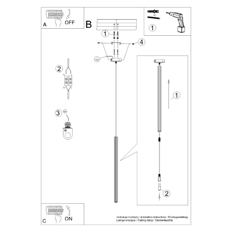Lámpara colgante ARCHE 1 blanco