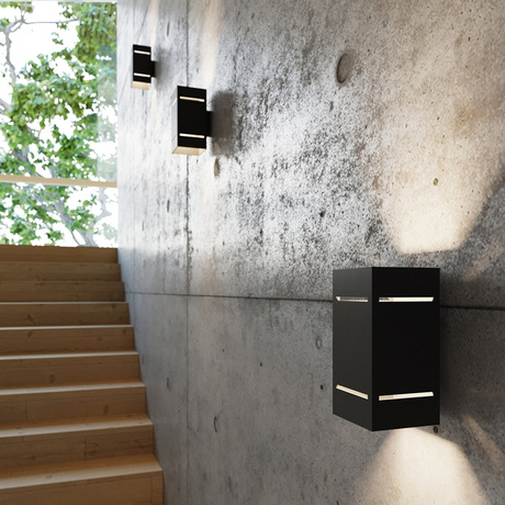 Aplique BLOCCO negro + 1x bombilla LED G9 4000K Fría 4,5W 530lm