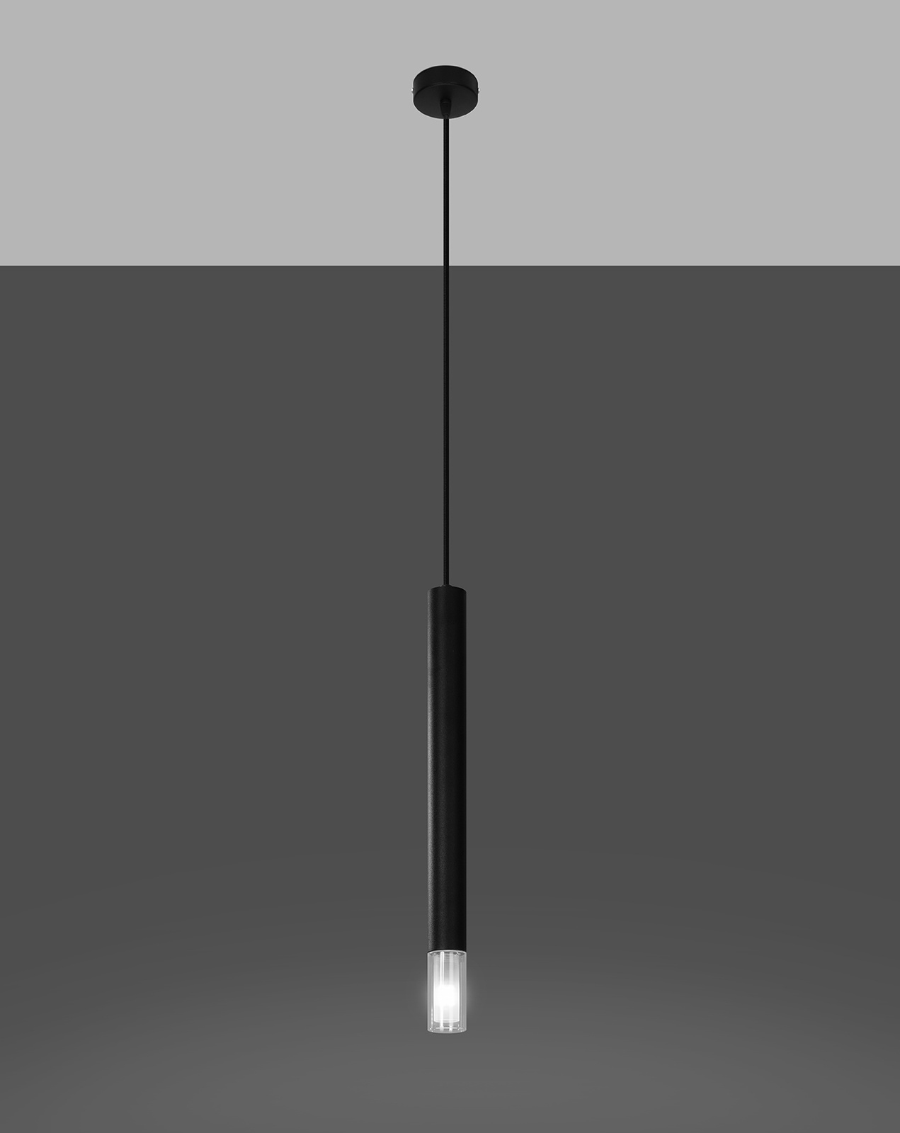 WEZYR 1 lámpara colgante negra + 1x bombilla LED G9 3000K Cálida 4,5W 510lm