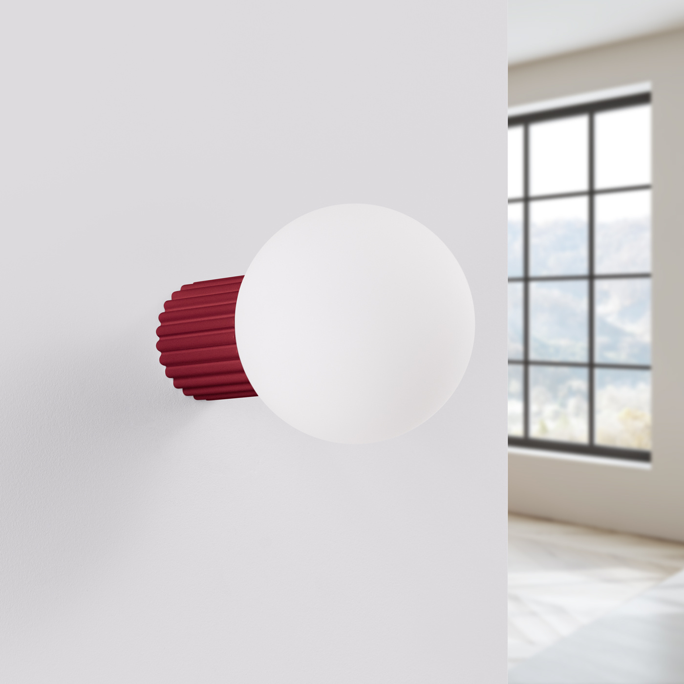 Aplique HALO burdeos IP44