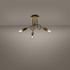 Lámpara de araña SUPEŁ 3 oro brillo + 3X bombilla LED E27 4000K Frío 7,5W 690lm
