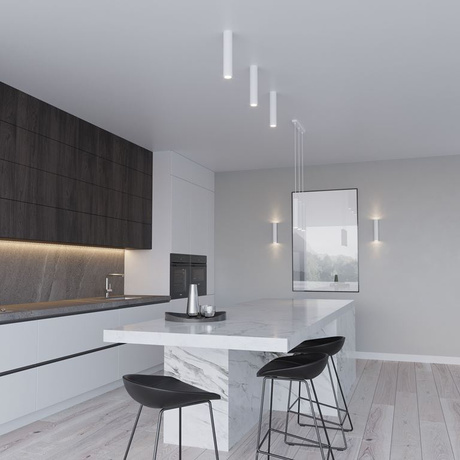 LAGOS 2 lámpara colgante blanco + 2x GU-10 bombilla LED 4000K Fría 7W 630lm