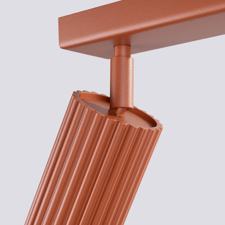 Lámpara de techo KARBON 3L rojo ocre