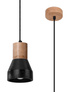 QUBIC lámpara colgante negro + 1x bombilla LED E27 3000K Warm 7,5W 620lm