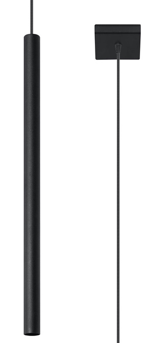 PASTELO 1 lámpara colgante negra + 1x bombilla LED G9 3000K cálida 4,5W 510lm