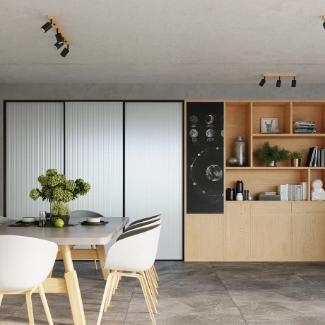 Plafón VERDO 3P negro