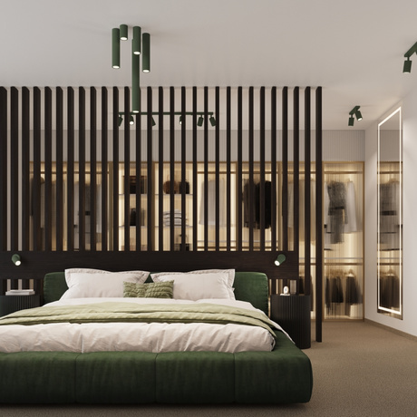 Aplique KARBON verde oliva con interruptor