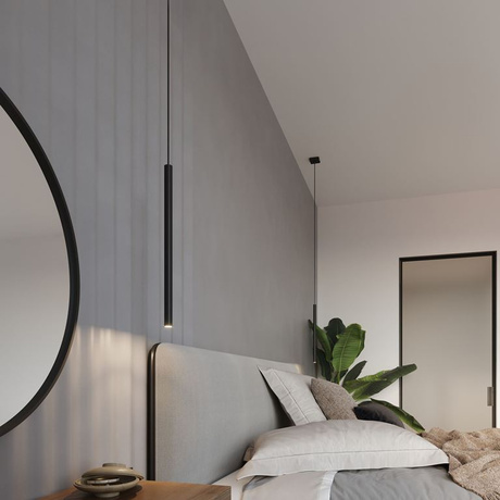 PASTELO 1 lámpara colgante negra + 1x bombilla LED G9 3000K cálida 4,5W 510lm