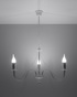 Lámpara de araña MINERWA 3 blanca + 3x bombilla LED E14 4000K Fría 7,5W 650lm