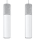 BORGIO 2 lámpara colgante blanco + 2x GU-10 bombilla LED 3000K Cálido 7W 620lm