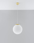 UGO 30 Gold lámpara colgante + 1x bombilla LED E27 4000K Fría 7,5W 650lm