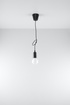 DIEGO 1 lámpara colgante negra + 1x bombilla LED E27 4000K Fría 7,5W 650lm
