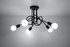 Lámpara SUPEŁ 5 negra + 5x bombilla LED E27 3000K Cálida 7,5W 620lm