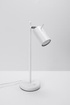 Lámpara de escritorio RING blanca + 1x bombilla LED GU-10 4000K Fría 7W 630lm