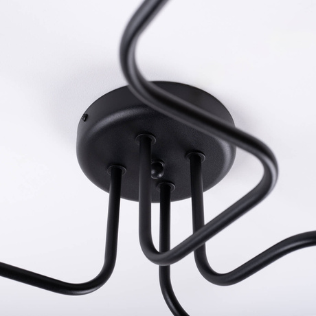 Lámpara de araña VECTOR 4 negra + 4X bombilla LED E27 3000K 7W 760lm