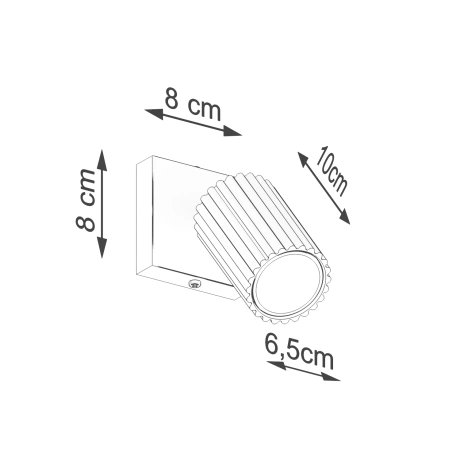 Lámpara de pared KARBON taupe