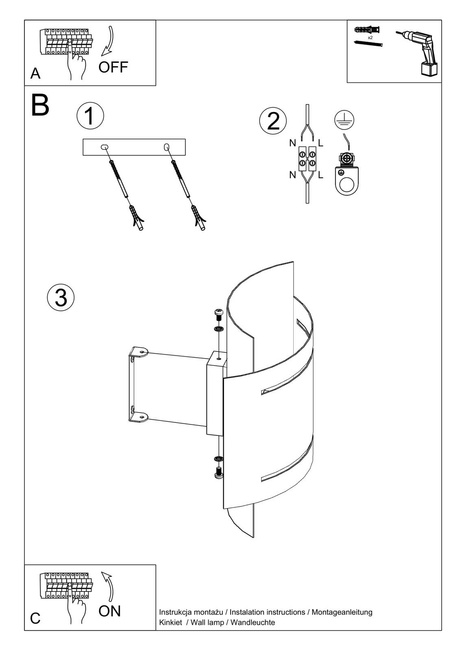 Aplique HESTIA negro + 1x bombilla LED G9 3000K Warm 4.5W 510lm