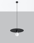 Lámpara colgante FLAVIO negra + 1x bombilla LED E27 4000K Fría 7,5W 650lm