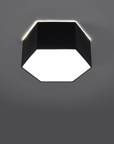 Plafond SUNDE 13 negro + 2x bombilla LED E27 4000K Fría 7,5W 650lm