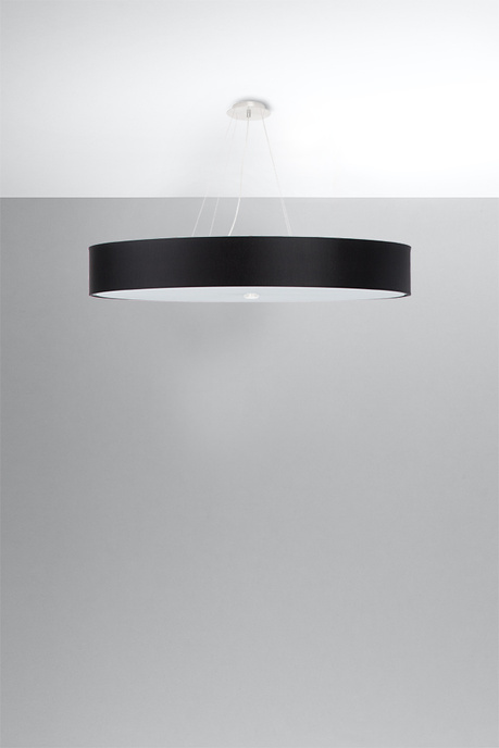 Lámpara SKALA 100 negra + 6 bombillas LED E27 4000K Fría 7,5W 650lm