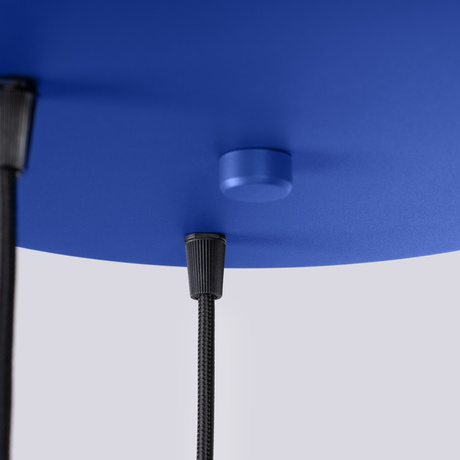 Lámpara colgante ESTRIA 3P blanco/ultramarino