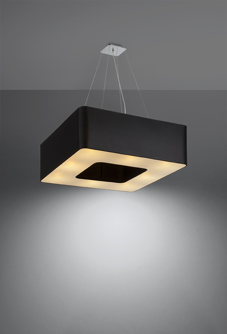 URANO 60 lámpara de araña negro + 8x bombilla LED E27 4000K Fría 7.5W 650lm