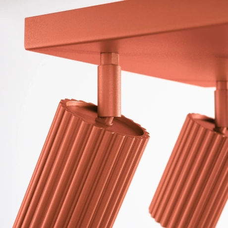 Lámpara de techo KARBON 4 rojo ocre