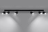Plafond NERO 6 negro/cromo + 6x bombilla LED GU-10 4000K Fría 7W 630lm