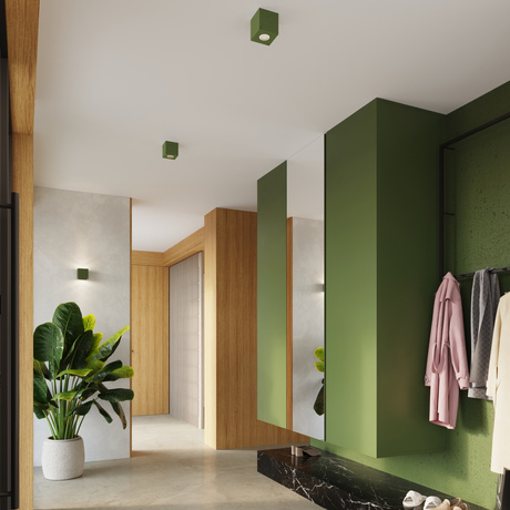 Aplique QUAD hormigón verde oliva