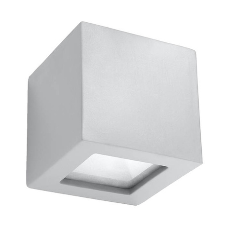 Aplique de cerámica LEO gris + 1x bombilla LED E27 3000K Cálida 7,5W 620lm