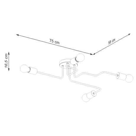 Lámpara TIMBO 4 negra