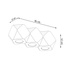 Plafond WOODY 3 madera natural + 3x bombilla LED GU-10 4000K Fría 7W 630lm