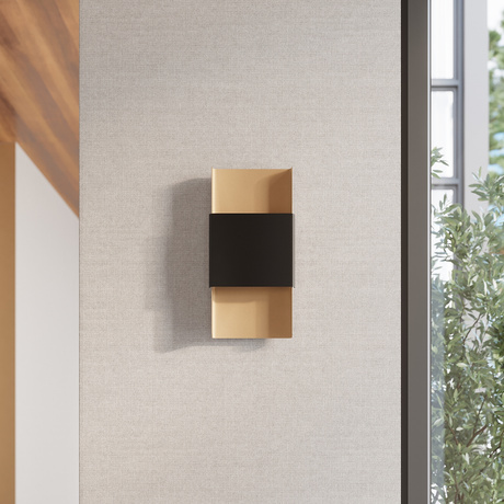 DURLIN Aplique oro/negro + 2x bombilla LED G9 3000K Cálido 4,5W 450lm