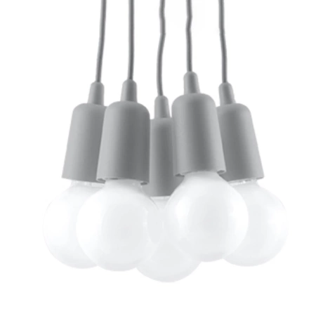 Lámpara colgante DIEGO 5 gris